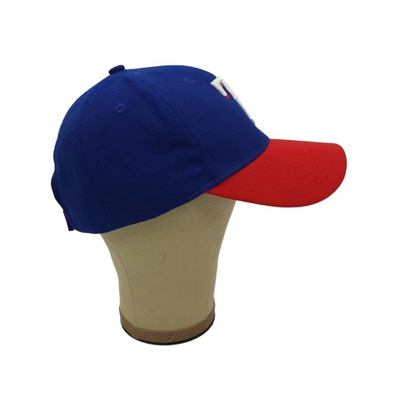 New Era Fits Texas Rangers MLB Baseball Strapback Cap Trucker Blue Red Hat - Picture 9 of 12